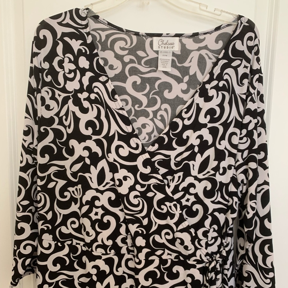Faux Wrap Knit Dress - Like New